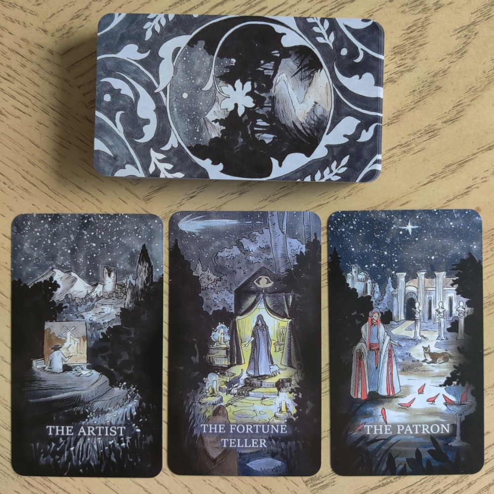 Le Oracle sans fin 9*6 cm un jeu d'oracle Myriorama illustré à la main 56 cartes pièces