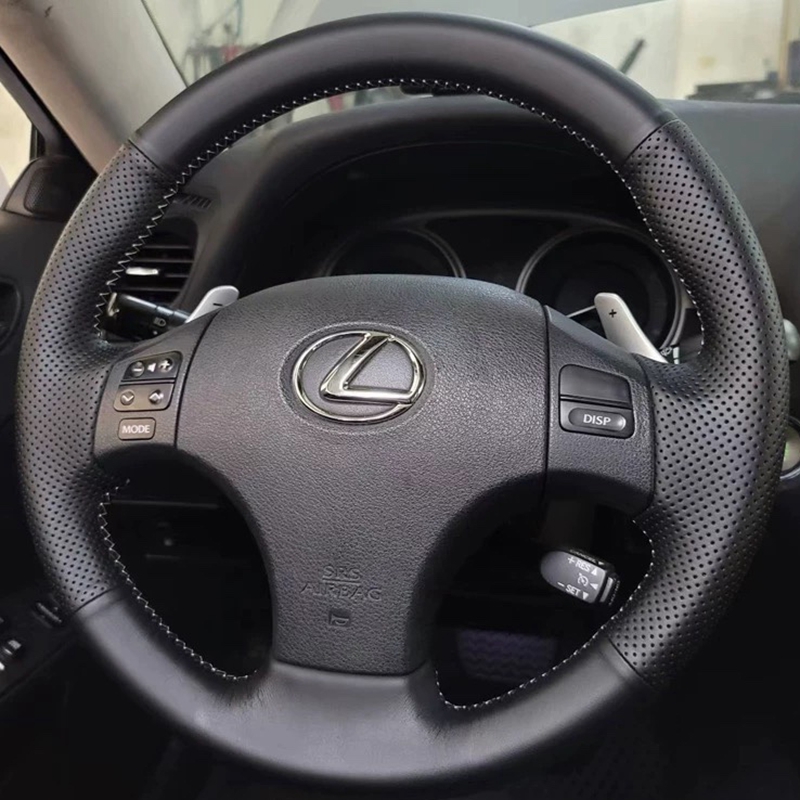 Zwart Pu Kunstleer Handgestikte Auto Stuurhoes Voor Lexus Is Is250 Is250c Is300 Is300c Is350 Is350c F Sport