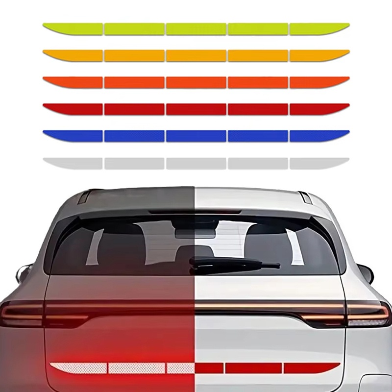 Reflektierender Autoaufkleber, Warnsicherheitsband, Antikollisionswarnung, Nachtreflektierender Aufkleber fĂŒr Kofferraum, Autozubehör.