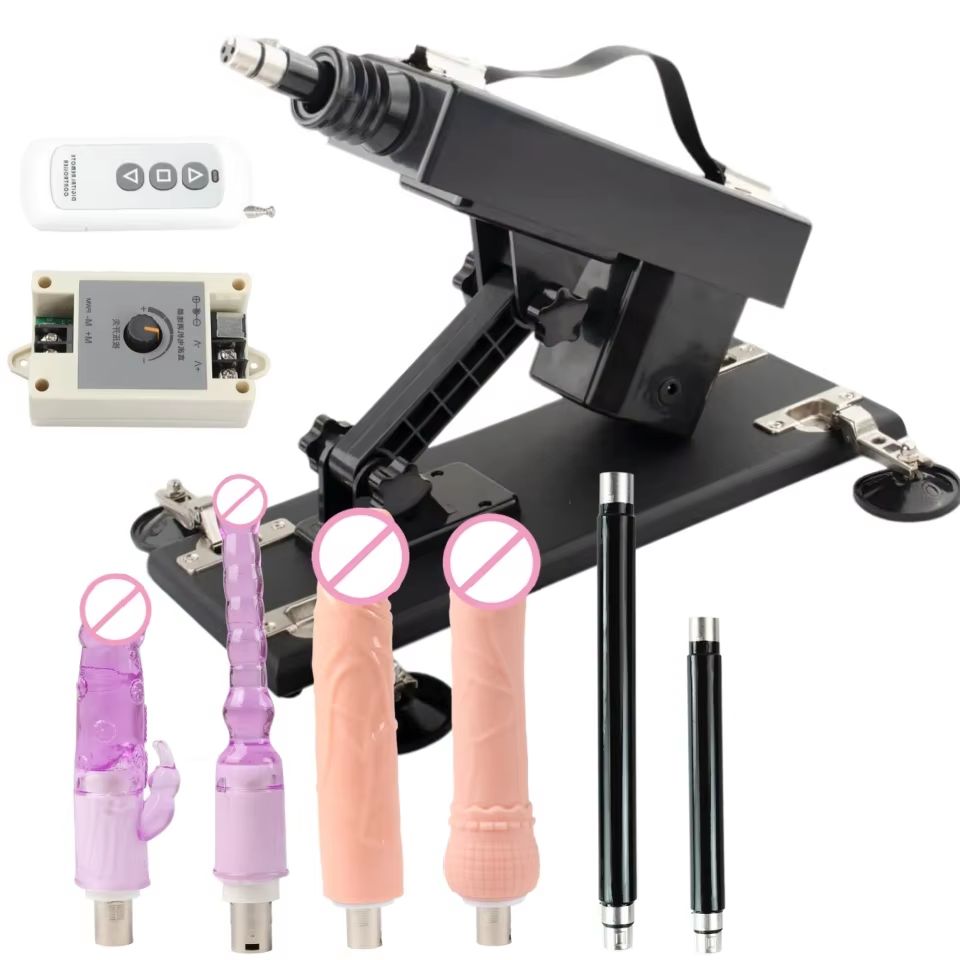 FREDORCH Verstellbare Liebesmaschine für Männer und Frauen mit Vibrator Stoßmaschine Zubehör 3XLR-Stecker Sexmaschine Sexspielzeug
