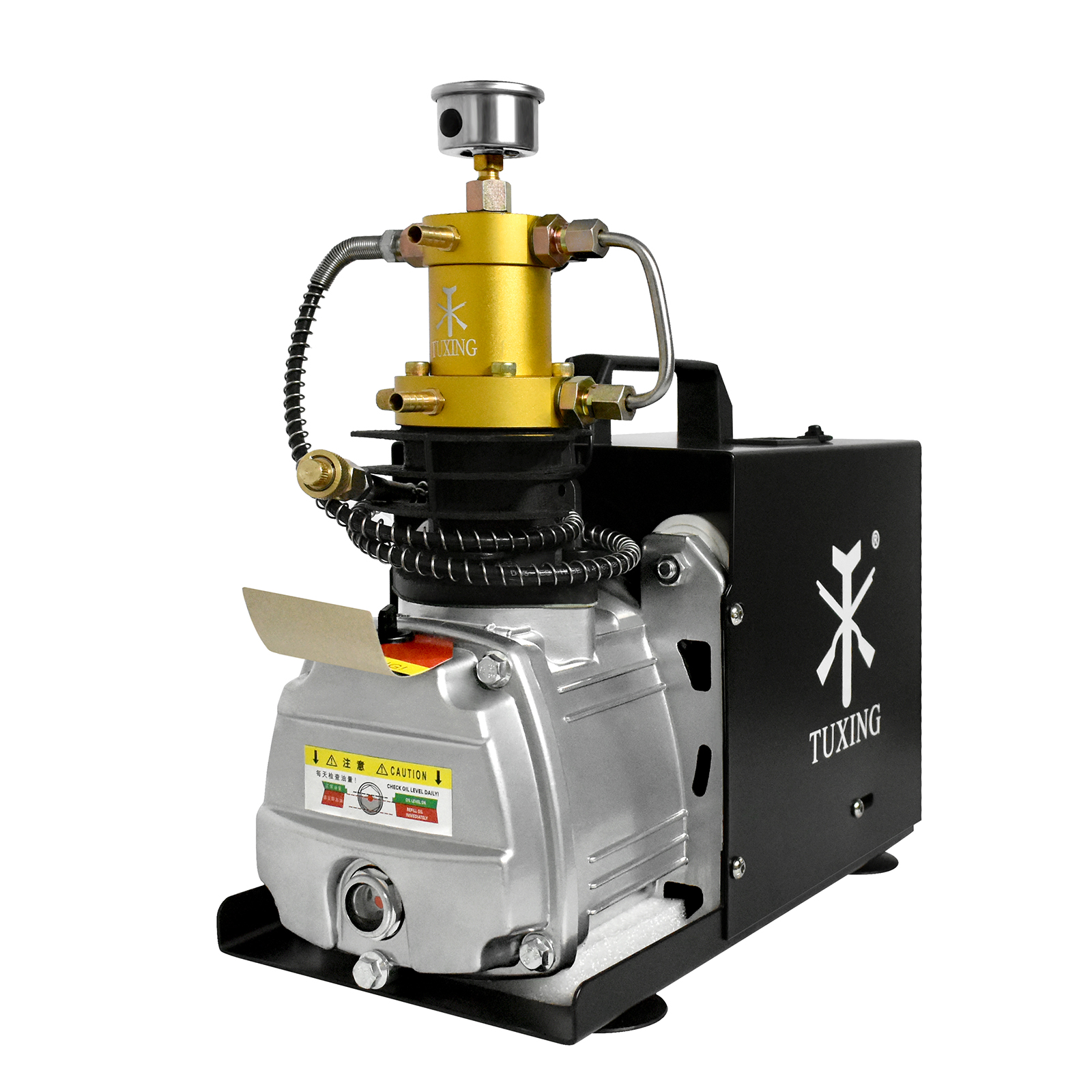 TUXING TXES031 Compresor de aire PCP 4500Psi 300Bar Compresor eléctrico de alta presión para llenado de botellas de buceo PCP Rifle 220V/110V