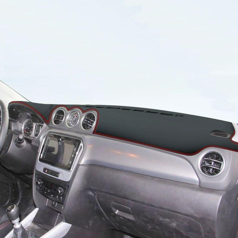 Penutup Dasbor Kulit Alas Dasbor Kulit Bantalan Dasbor Antisilau untuk Suzuki Vitara 2015 2016 2017 2018 2019 2020 2021
