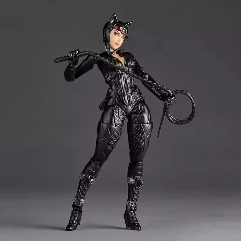 Figur Model Mainan Revoltech Catwoman DC Selina Kyle Batman Revoltech Amazing Yamaguchi Seri Revoltech Baru