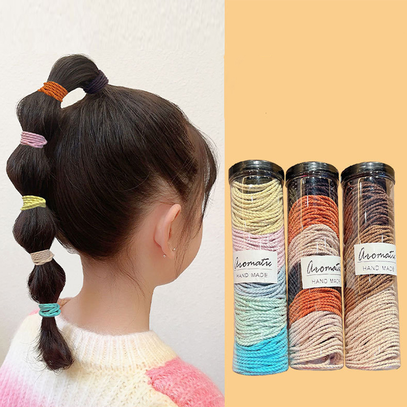 100 pz/lotto fasce per capelli tinta unita elastico elastico fascia per capelli fascia per capelli Scrunchie accessori per capelli per capelli