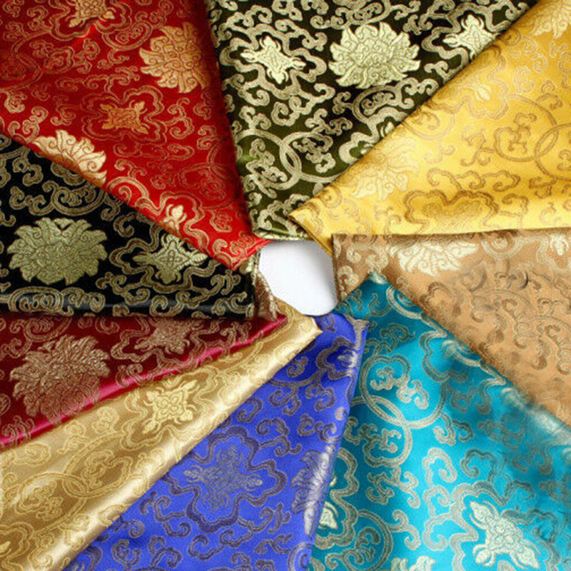 Tissu Jacquard en Satin de Style Chinois Vintage Brocart pour la Couture Kimono Cheongsam, Bricolage, Matériel Fait à la Main, Patchwork