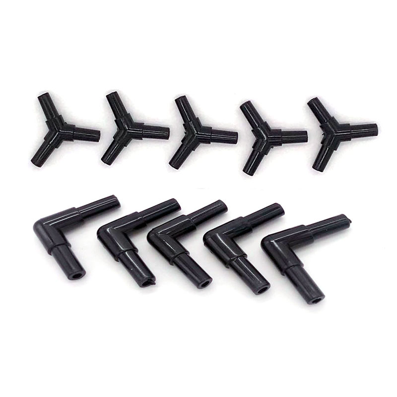 Conector de tubo de ar para aquário, 10 tamanhos 4mm, cotovelo em forma de y, acessórios para tanque de peixes, conector de bomba de ar, válvula de controle, tubos de tubo de ar