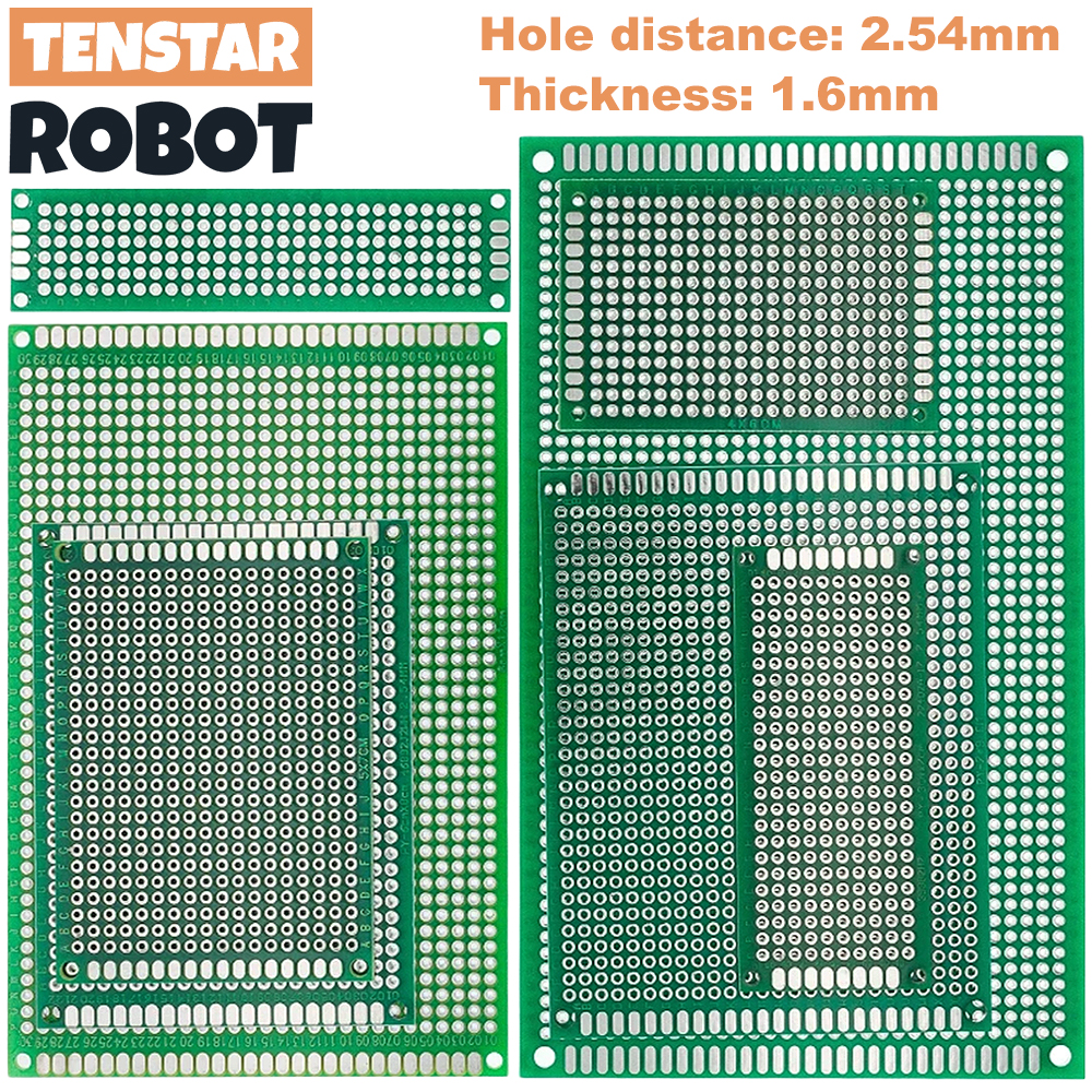 両面 PCB 2.54 ミリメートル FR-4 7 × 9 6 × 8 5 × 7 4 × 6 3 × 7 2 × 8 12 × 8 センチメートル 9 × 15 センチメートル Diy ユニバーサルプリント回路 PCB ボードプロトボード 6*8 5*7