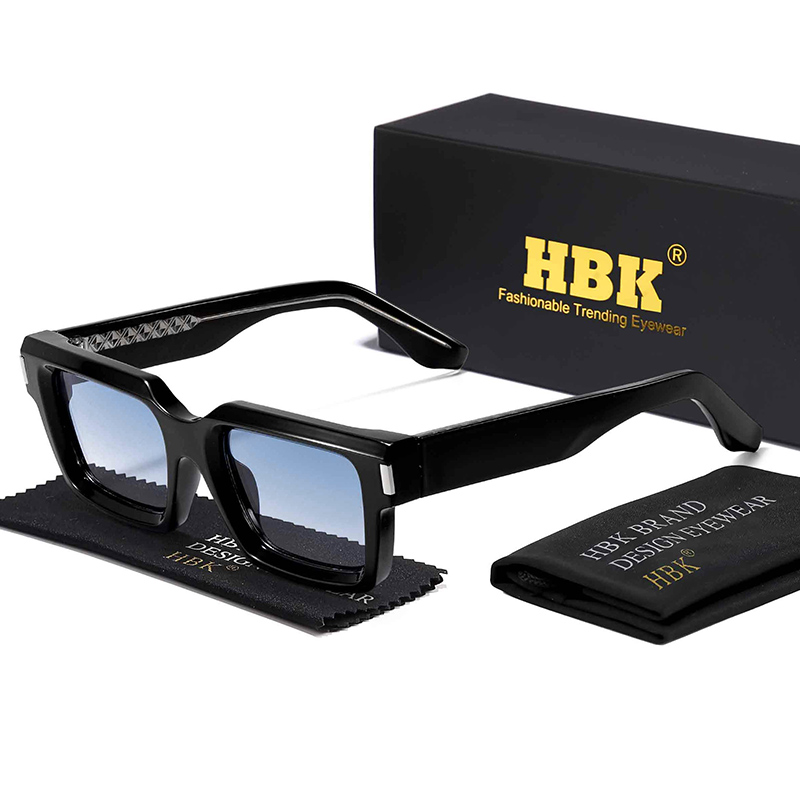 HBK Vintage Square Men's  Sunglasses Brand Frame Design Sun Glasses Women Party Travel Street Style Eyeglasses Choice