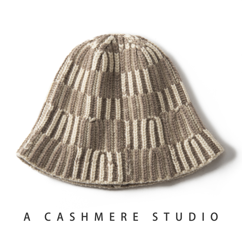 MERRILAMB, sombreros de cubo de Cachemira de alta calidad, sombrero de invierno para mujer, gorros cálidos para exteriores, nueva moda, sombreros de cubo acanalados, gorra Multicolor