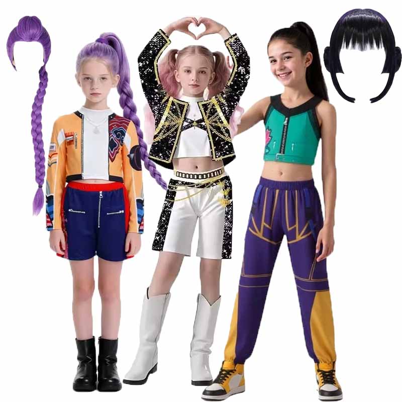 Children Cosplay Sets Girls Movie Role-playing Costume Suits Kids Cartoon Fashion Stage Performance Clothes Outfits 3-12 Years