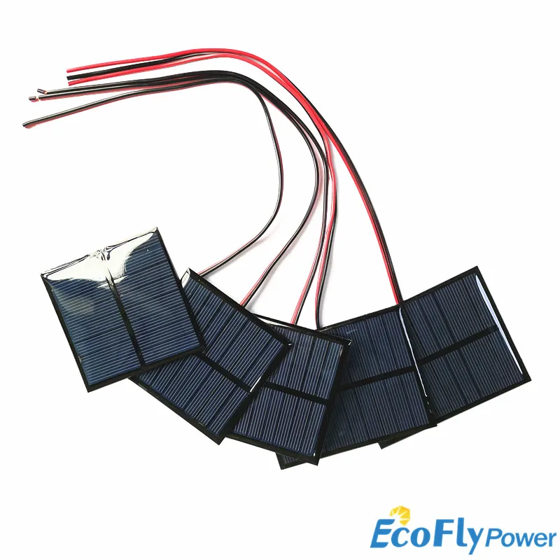 1 SZT. Panel Słoneczny 4V 5V 5.5V 1W 1.6W 150mA 160mA 200mA 250mA 500mA z Przewodem Mini System Solarny DIY Do Ładowania Baterii Telefonu Komórkowego