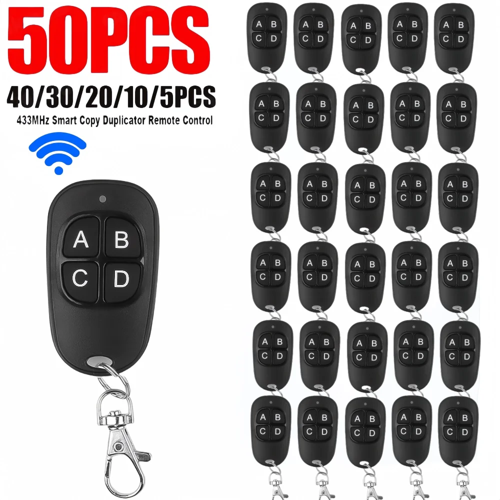 433 Mhz RF 복사 원격 제어 키 433.92mhz 4CH 송신기 중복 복제 코드 자동차 키 Fob 전기 차고 문 오프너