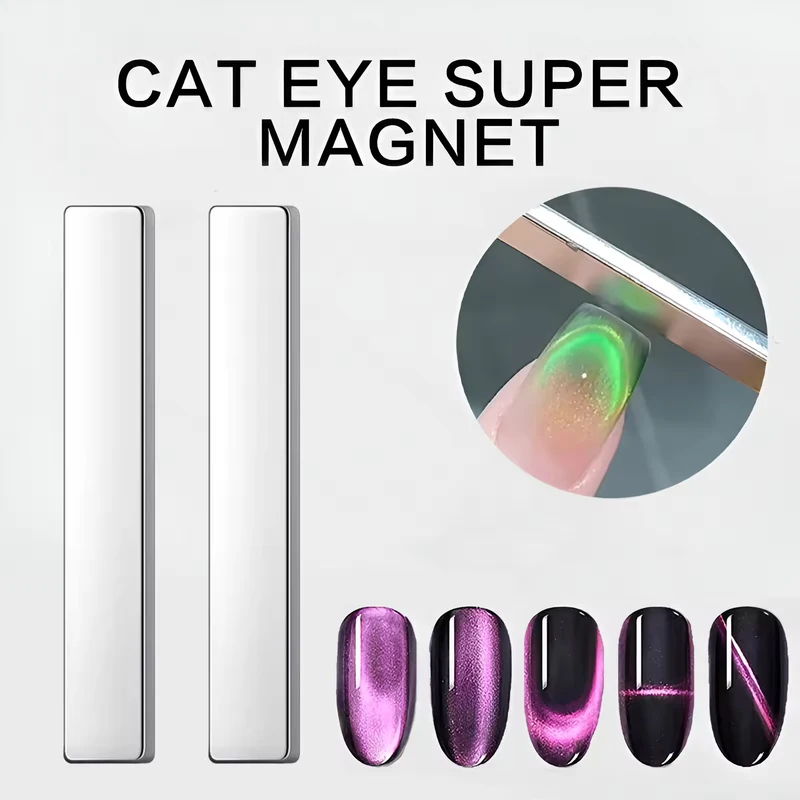1/2 Stück Starker Nagelkunst-Magnetstift 3D Katzenauge Nageldesign Doppelseitiger Magnetstab Gel-Lack Zauberstab für Maniküre