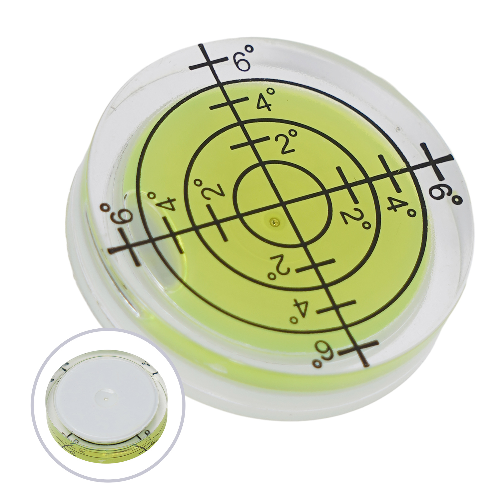 1pc 32x7mm Round Horizontal Bubble Level High-Precision Bubble Level Bullseye Spirit Level Level Measurement Instrument
