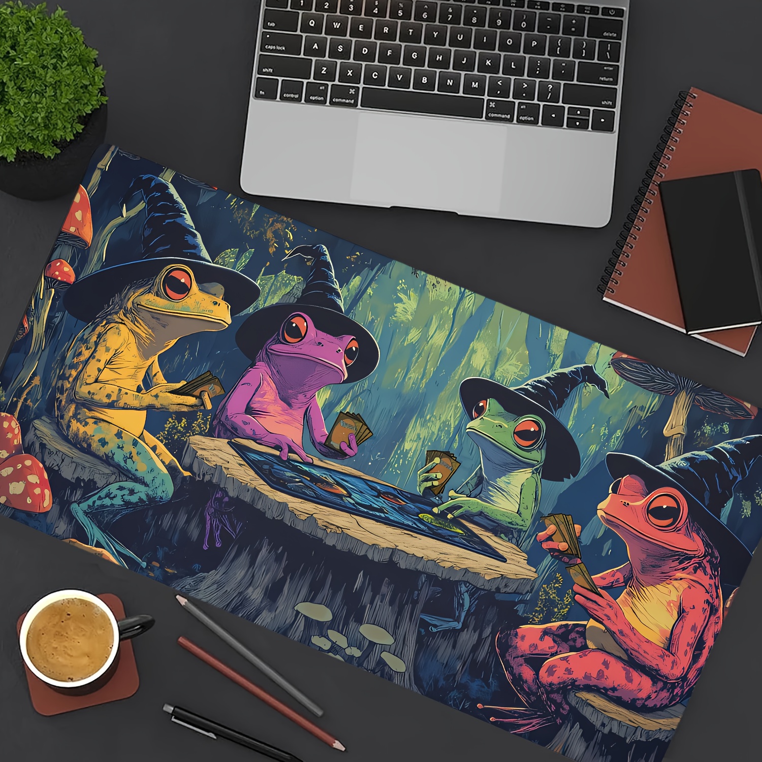 Tapis de jeu magique rassemblement tapis de jeu thème grenouille assistant tapis de bureau anime accessoires de bureau 35X60 cm tapis de souris raton laveur tapete magique mtg