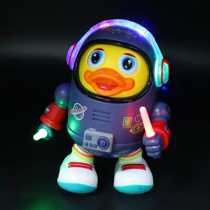 Mainan Bebek Bayi Mainan Interaktif Musik Elektrik dengan Lampu dan Suara Elemen Luar Angkasa Robot Menari untuk Hadiah Bayi dan Anak-anak