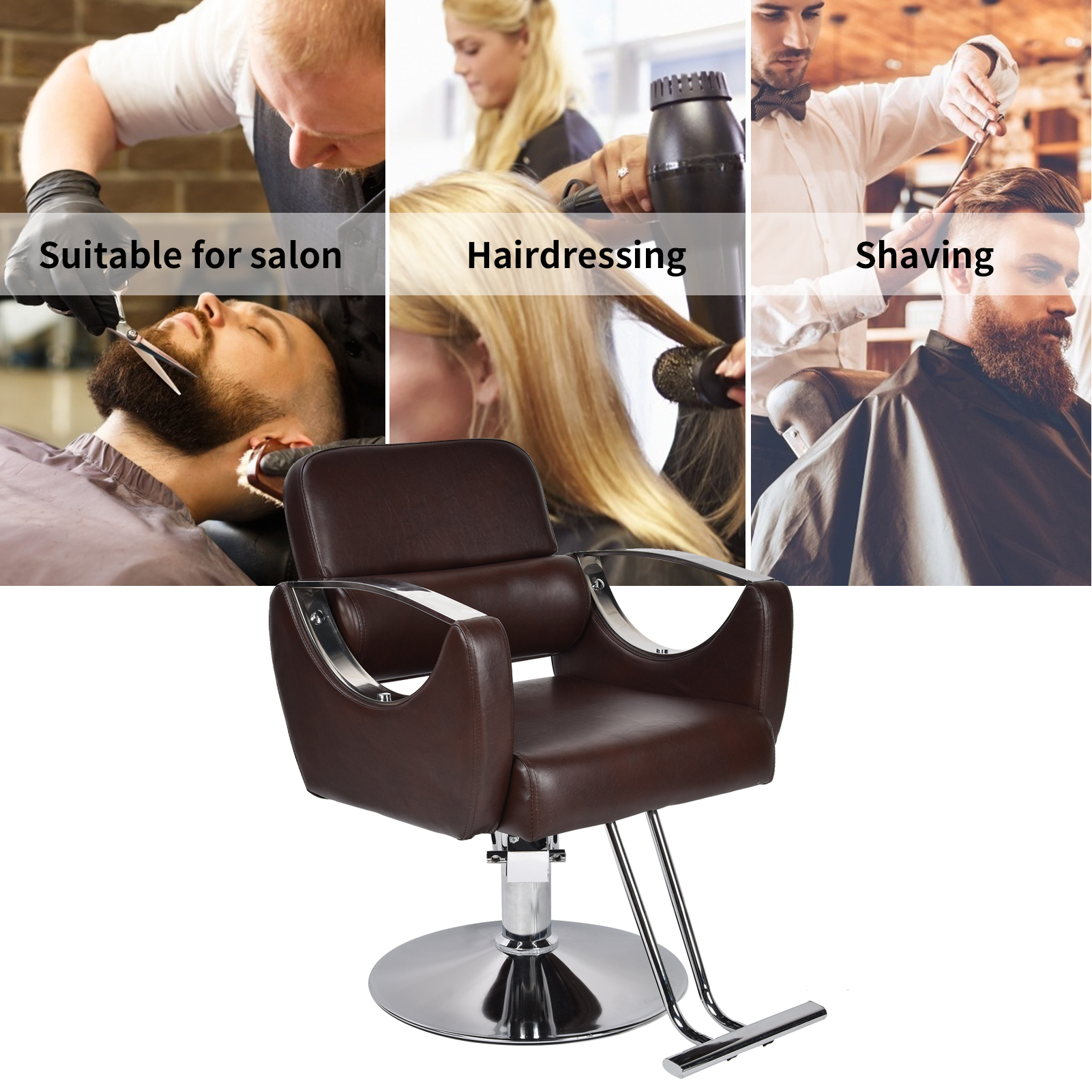 Retro Kappersstoel In hoogte verstelbare kappersstoel voor schoonheidssalon Kapperszaak