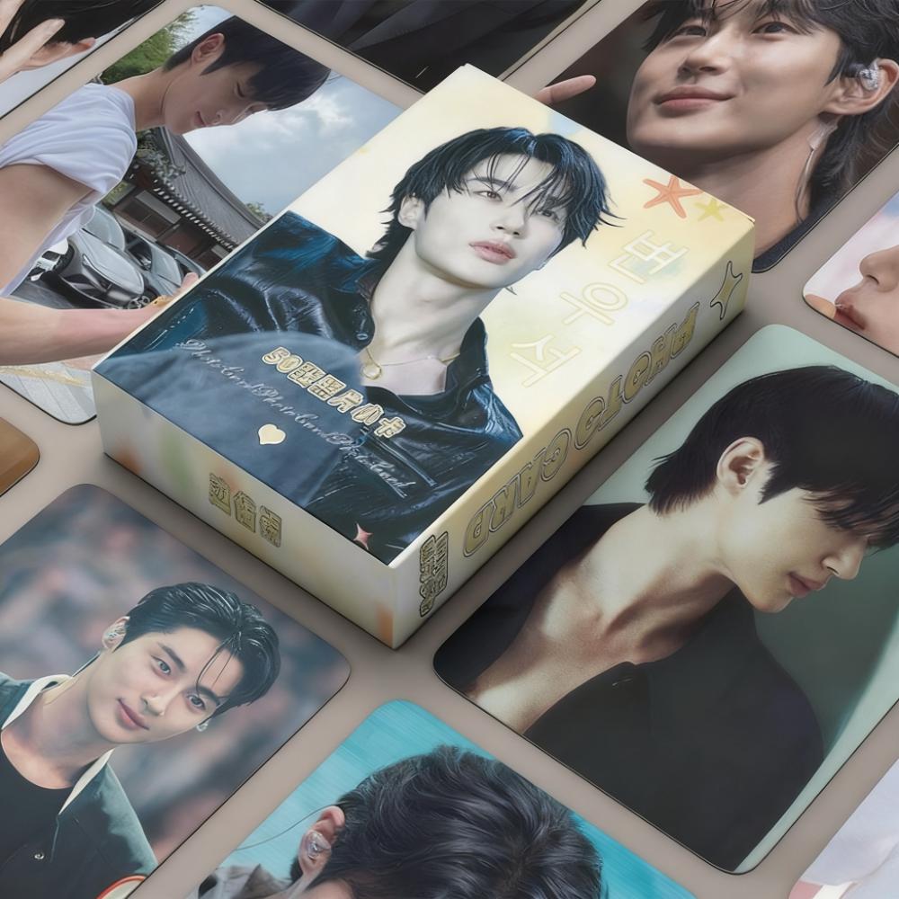 50 шт., набор голографических фотокарт Byeon Wooseok с корейской звездой-драматический набор Loverly Runner, лазерная ломо-карта, подарок для косплея