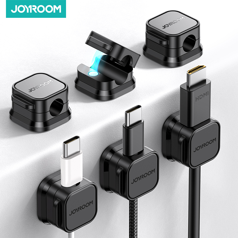 Joyroom magnetische kabelclips Kabel Gladde verstelbare snoerhouder onder bureau Kabelbeheer Draadhouder Kabelorganizerhouder