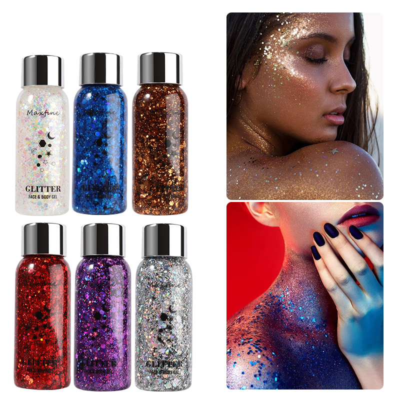 Oogglitter Nagelhaar Lichaam Gezicht Gel Art Waterdicht Hoogglans Glitter Lichaam Multifunctionele Make-up Decoratie Feestfestival