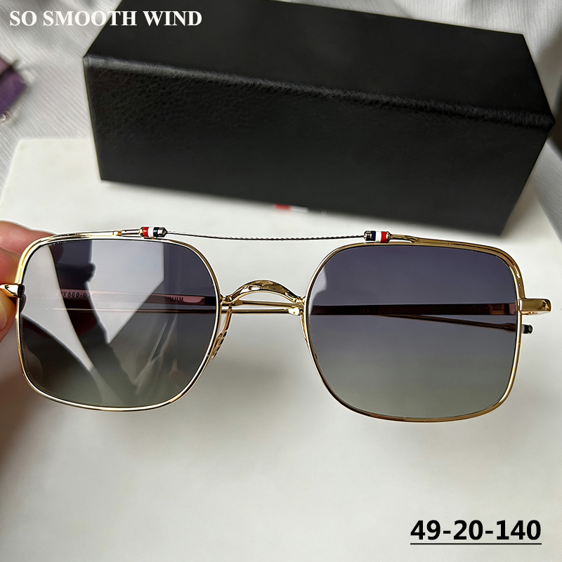 Markendesign Polarisierte Quadratische Sonnenbrille für Herren Ultraleichte Piloten-Sonnenbrille für Damen Outdoor-Fahrbrillen Farbverlauf-Schutzbrillen