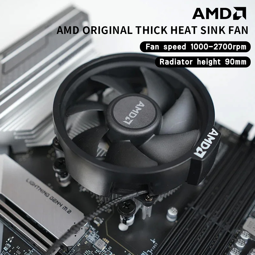 Neuer AMD Original-Lüfter-Kühler-Kühler-Anzug für Ryzen 3 Ryzen 5 Ryzen 7 AM5 AM4 CPU R3 R5 5600 5500 5600G R7 5700G R7 5800 R7 7600