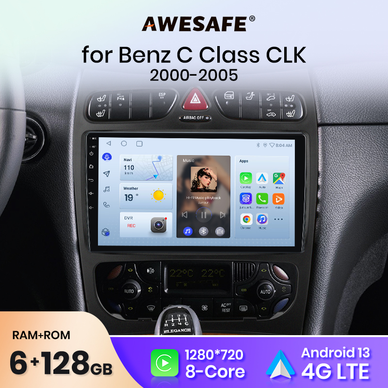 Awesafe Voor Mercedes Benz Klasse Clk S203 W203 W209 A209 Autoradio Multimedia Navigatie 2din Android Autoradio Carplay Stereo