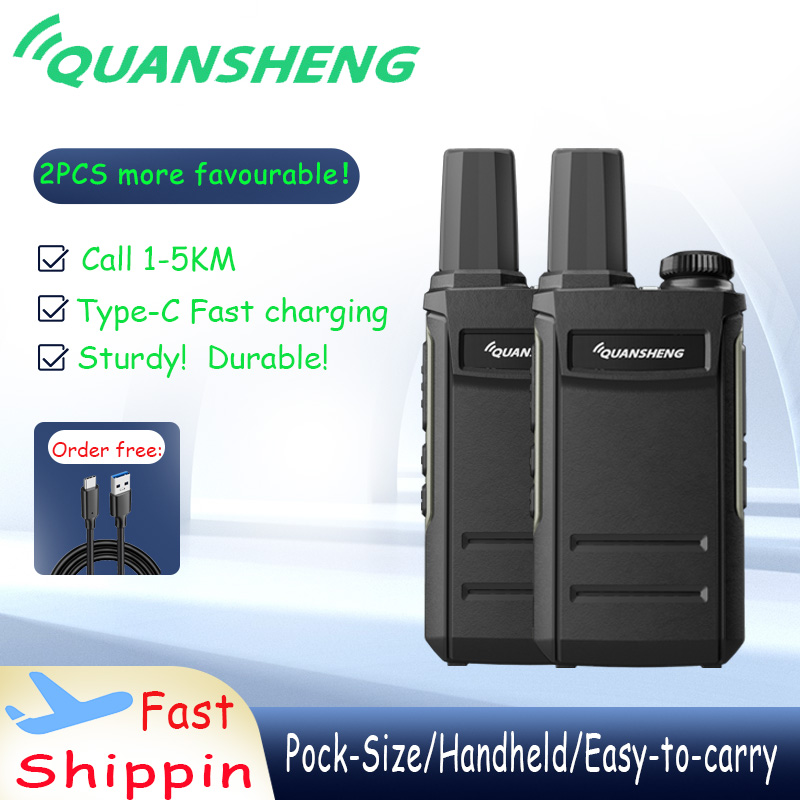 2PCSquansheng TGA1 Walkie-Talkie Uhf Band Outdoor Portable Two Way Radio Handheld Walkie Talkie USB Charging For Hunting Walking