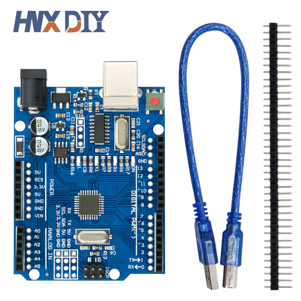 UNO R3 CH340G MEGA328P Чип UNO R3 с USB-кабелем ATMEGA328P-AU Макетная плата 16 МГц для Arduino