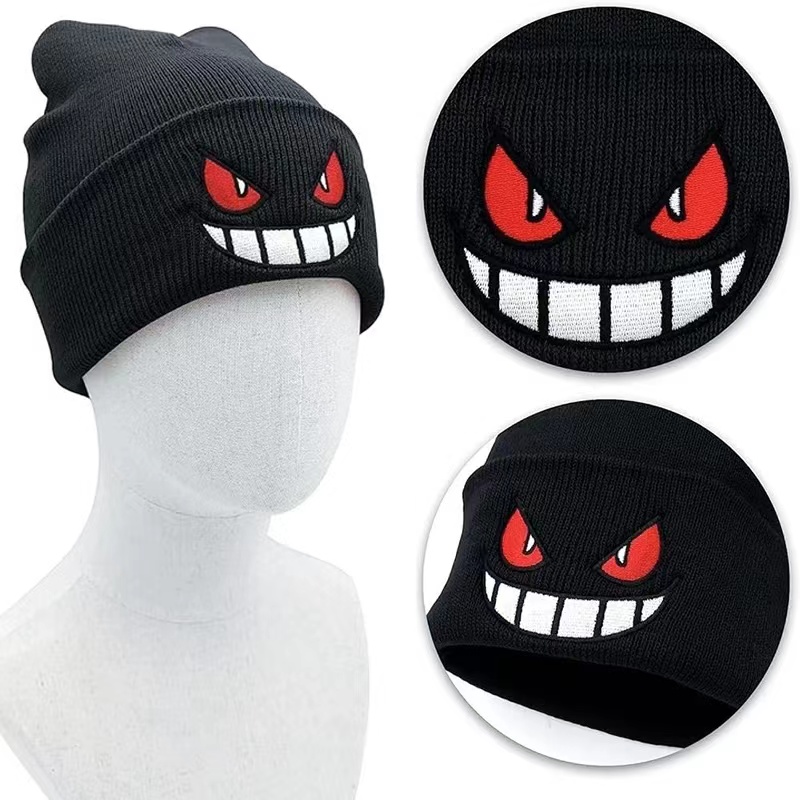 Anime boné unisex chapéu diário adulto crianças dos desenhos animados bordado chapéu de malha halloween cosplay prop presente de natal
