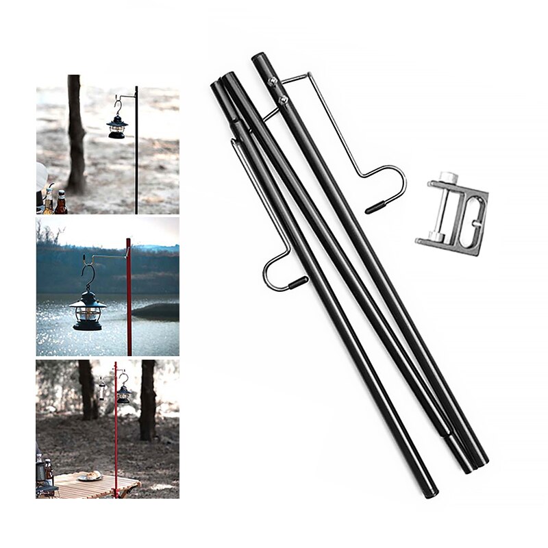 Camping Laterne Stehen Tabletop Abnehmbare Laterne Kleiderbügel Tragbare Licht Halter Beleuchtung Klammern Tourist Wandern Ausrüstung