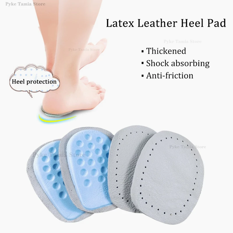 Latex lederen hielinlegzolen Dikker orthopedische steunzolen Schoenen Pads Pijnverlichting Voetmassage Verzorging Half inzetstuk Verhoog de hoogte