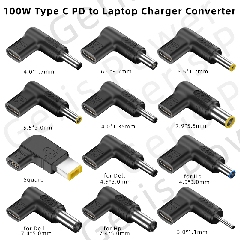 ​ P ​ D 100W Typ C do uniwersalnej ładowarki do laptopa Konwerter do Asus Lenovo Hp Dell Acer Samsung USB C Szybka ładowarka Adapter Złącze