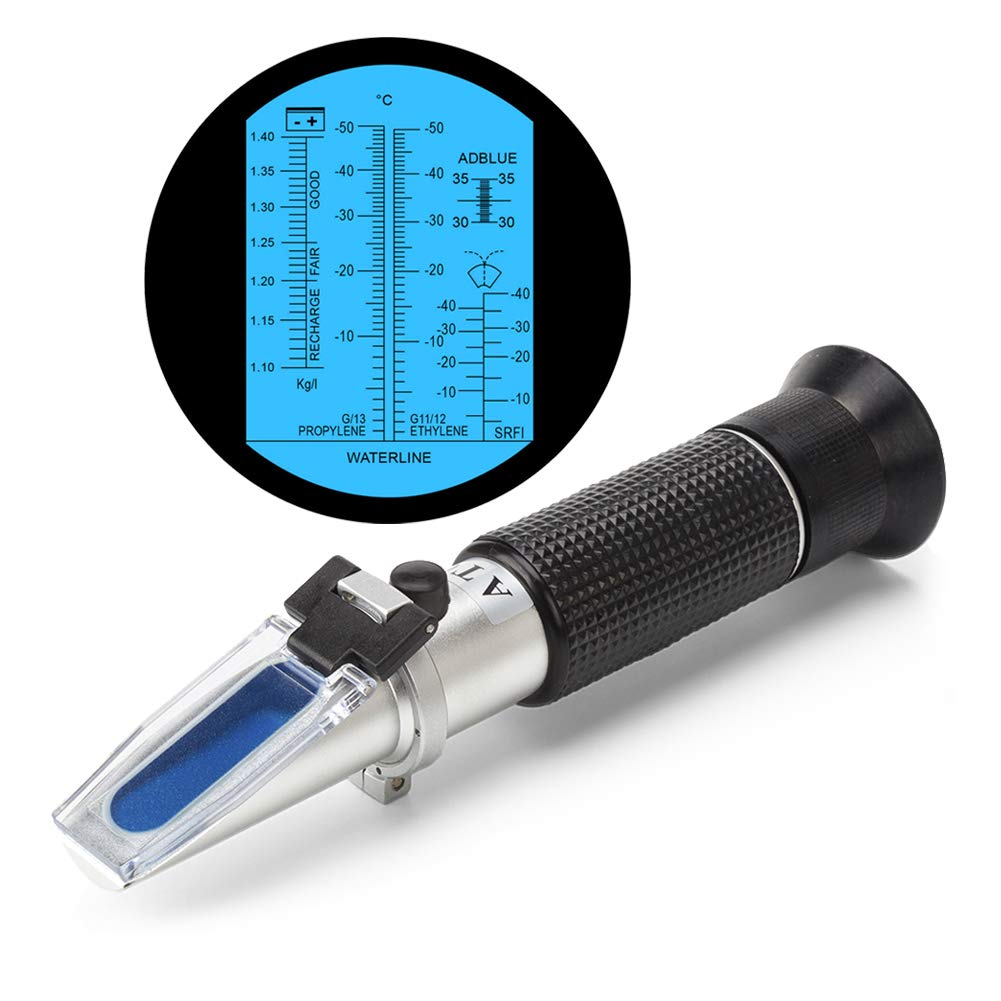 Antivries Koelvloeistof Refractometer voor Auto Antivries Systeem Diesel Uitlaatvloeistof Batterij Zuur en Ruitensproeiervloeistof
