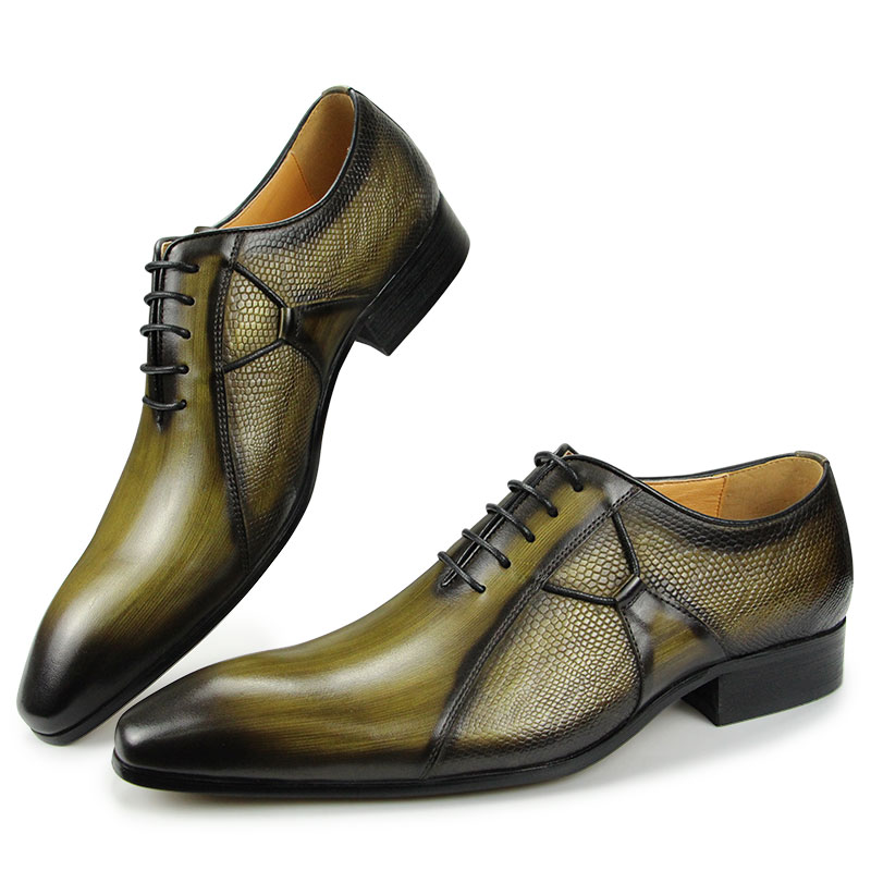 Heren Oxfords lederen schoenen voor mannelijk kantoor Formeel sociaal Elegant Mode Puntige teen Bruiloft Hoge kwaliteit Jurk Officiële schoen