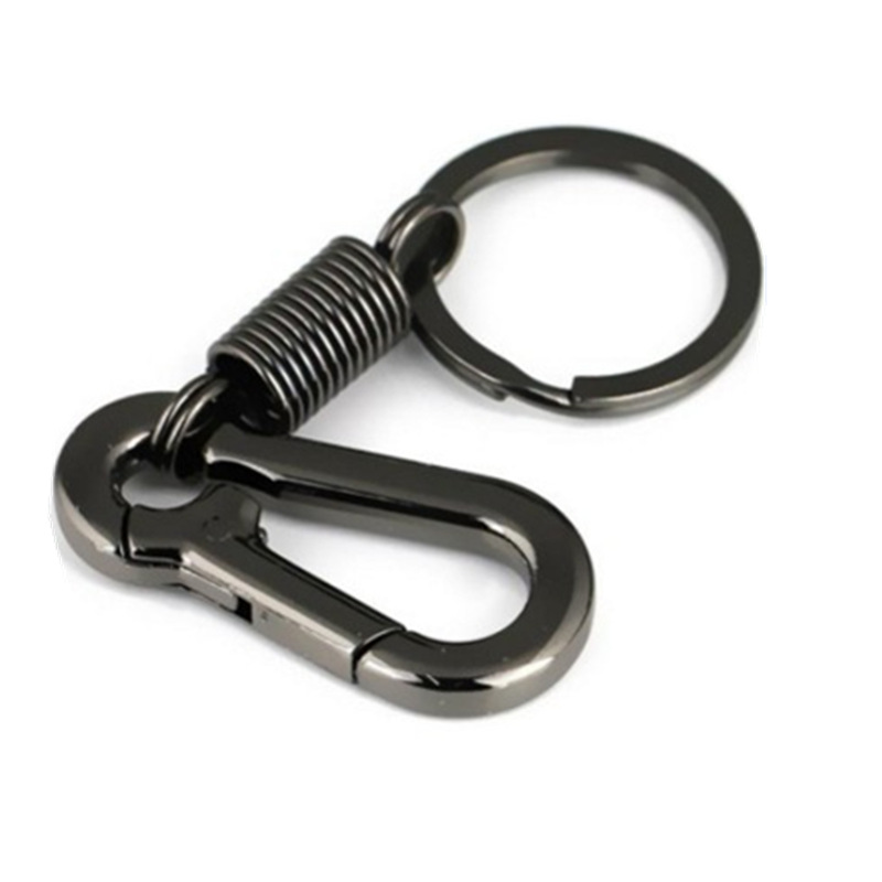 LLavero de primavera con gancho de escalada, llavero de coche con forma de mosquetón fuerte Simple, accesorios, llavero Vintage de Metal
