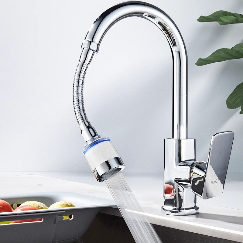 360 °   Tubo de extensión de grifo ajustable, filtro de boquilla de ahorro de agua, grifo de cocina, ahorro de agua para grifo de fregadero y baño