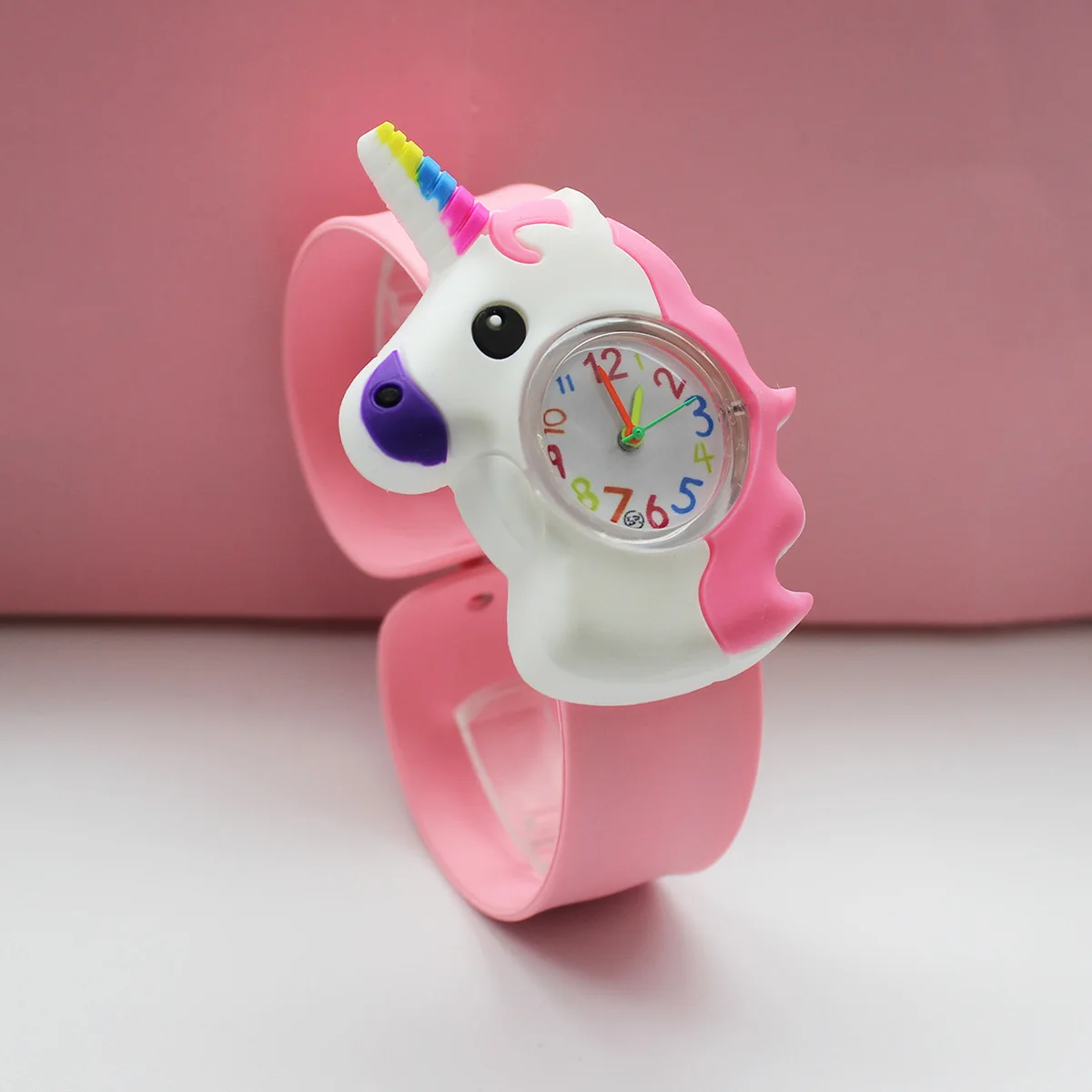 Reloj Digital con dibujos de animales para niñas, pulsera con luz Flash, correa de silicona, a la moda, novedad