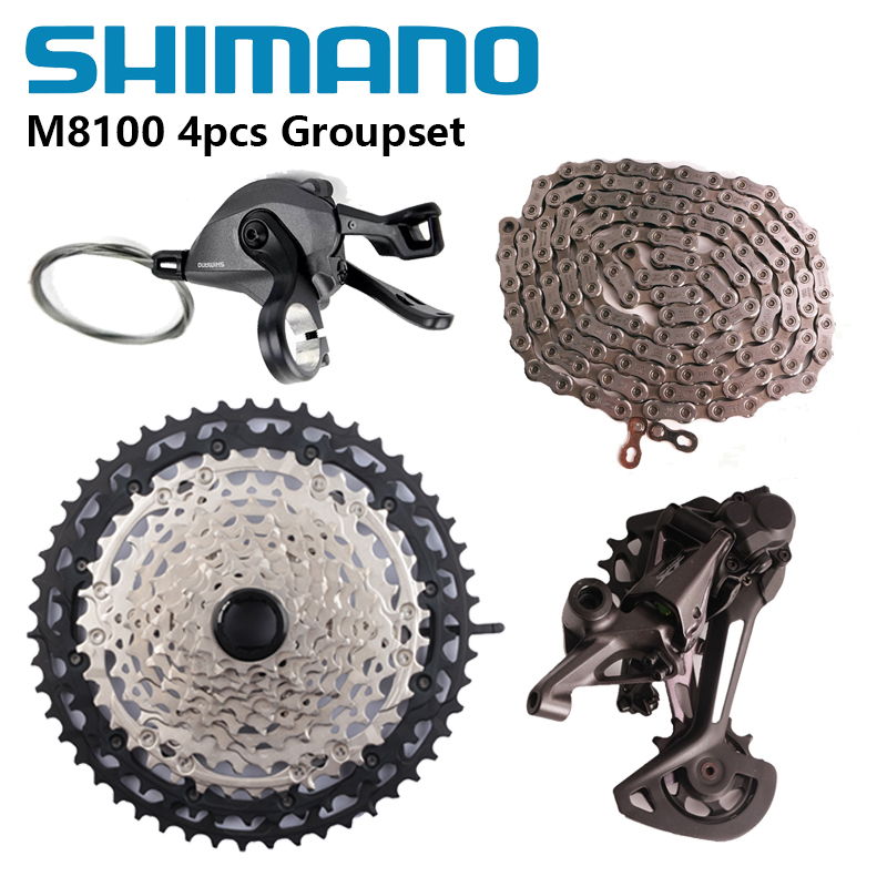 Shimano XT M8100 4 pièces 12s groupe M8100 manette de vitesse + dérailleur arrière + chaîne M8100 Sunrace CSMZ901 CSMZ903 Sunhine Cassette 46T 51T