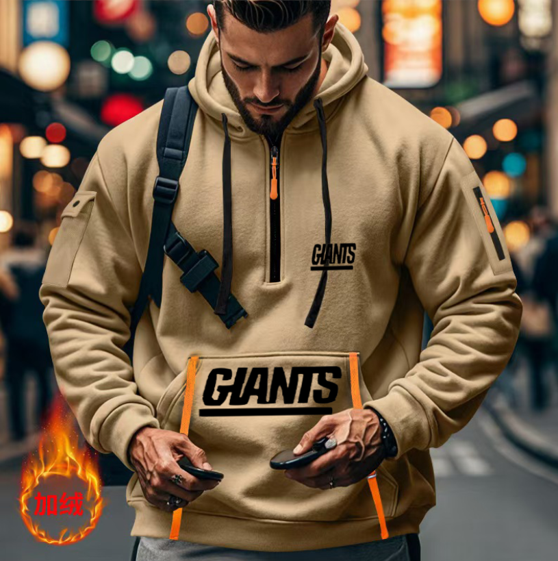 2025ฤดูใบไม้ร่วงฤดูหนาวผู้ชายกีฬากลางแจ้งเสื้อผ้าแฟชั่นแขนยาวHoodieสีทึบด้านบนรูปแบบสร้างสรรค์Hooded Top