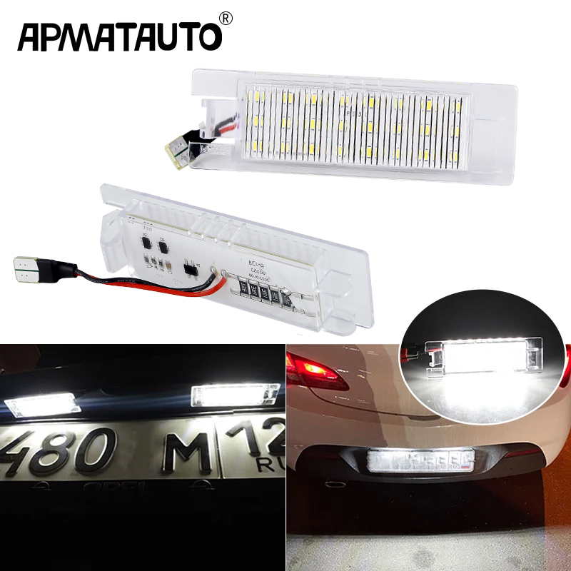 2 lampes LED pour plaque d'immatriculation, pour Fiat Punto 188 Evo Van Pratico 263 Doblo Marea Multipla Tipo 500L Bravo Croma Linea