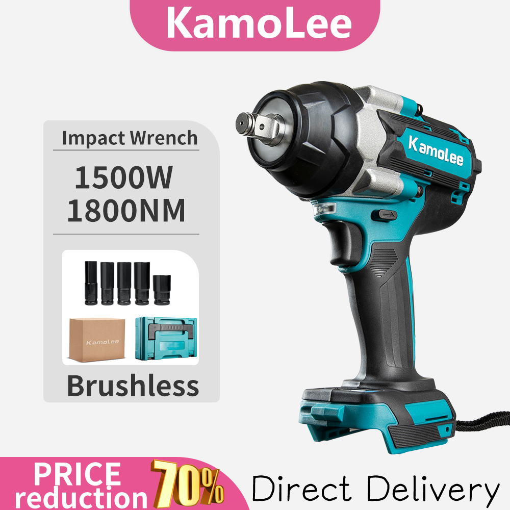 Kamolee DTW700 1800 Nm bürstenloser Akku-Schlagschrauber, 18 V, variable Geschwindigkeit, hohe Effizienz, langlebig, automatisch