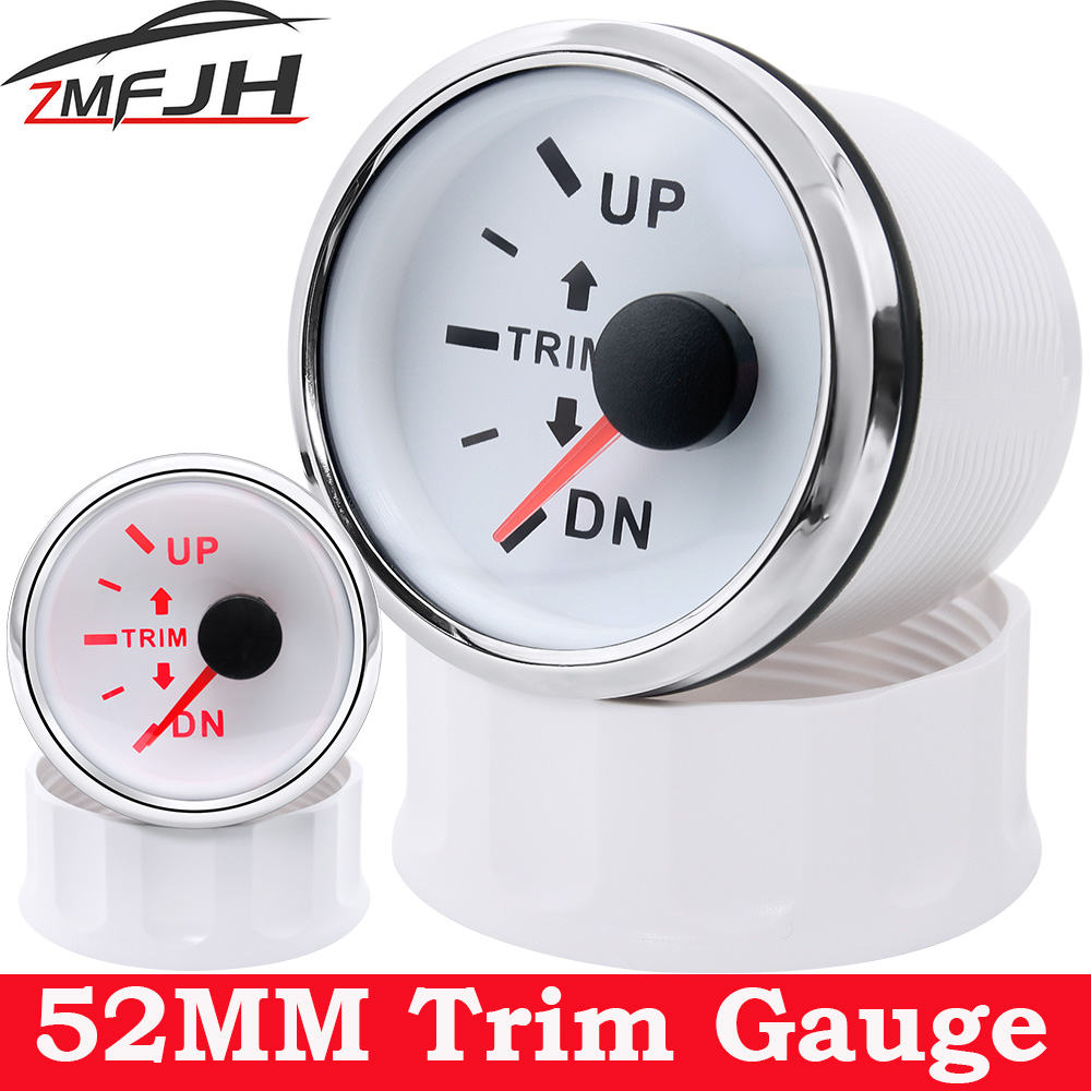 AD 52 mm Marine Trim Tilt Indicator Meter 2 Inch Boot Trim Gauge voor binnenboordmotor met rode achtergrondverlichting 9-32V Trimmeter