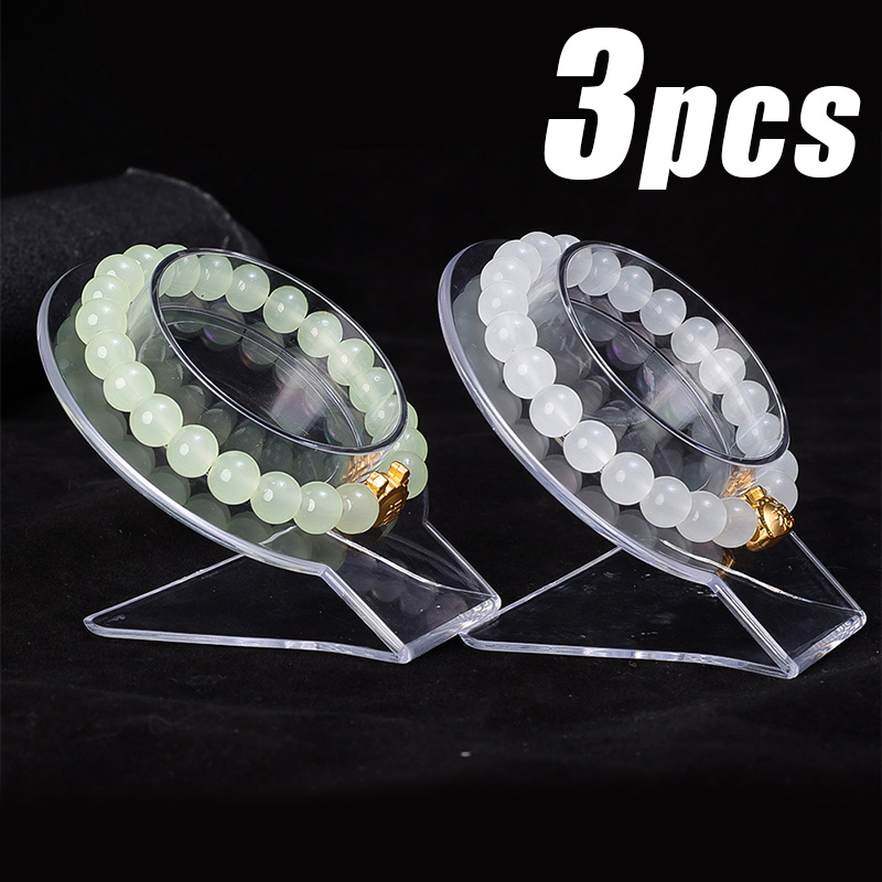 Acrylic Jewelry Bracelet Display Holder Bangle Storage Organizer Case Rack Clear Single Watch Necklace Showing Stand Shelf Tool
