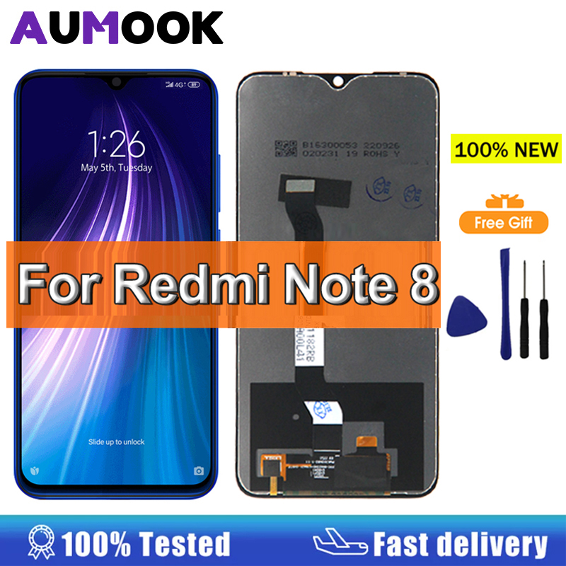 6,3-дюймовый дисплей для Xiaomi Redmi Note 8, ЖК-дисплей, преобразователь сенсорного экрана в сборе для Redmi Note 8 Pro, детали ЖК-дисплея