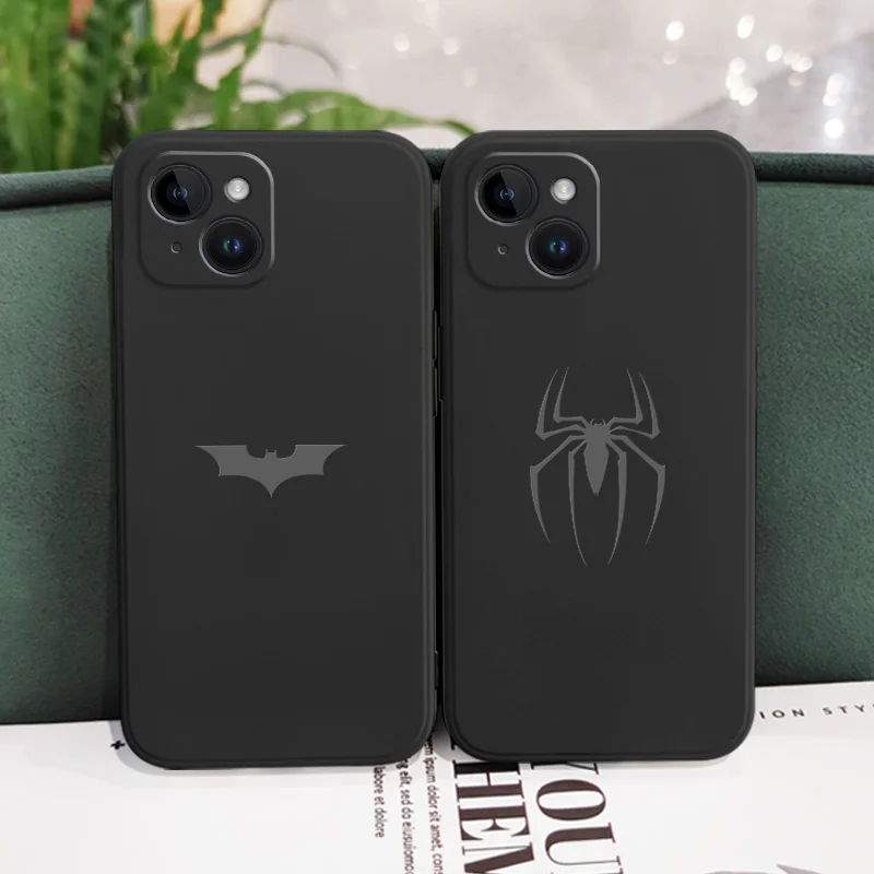 Чехол для телефона «Паук Летучие мыши» для iPhone 16, 15, 14, 13, 12, 11 Plus Mini Pro Max X XR XS SE2020 8 7, чехол для телефона Funda Super Hero