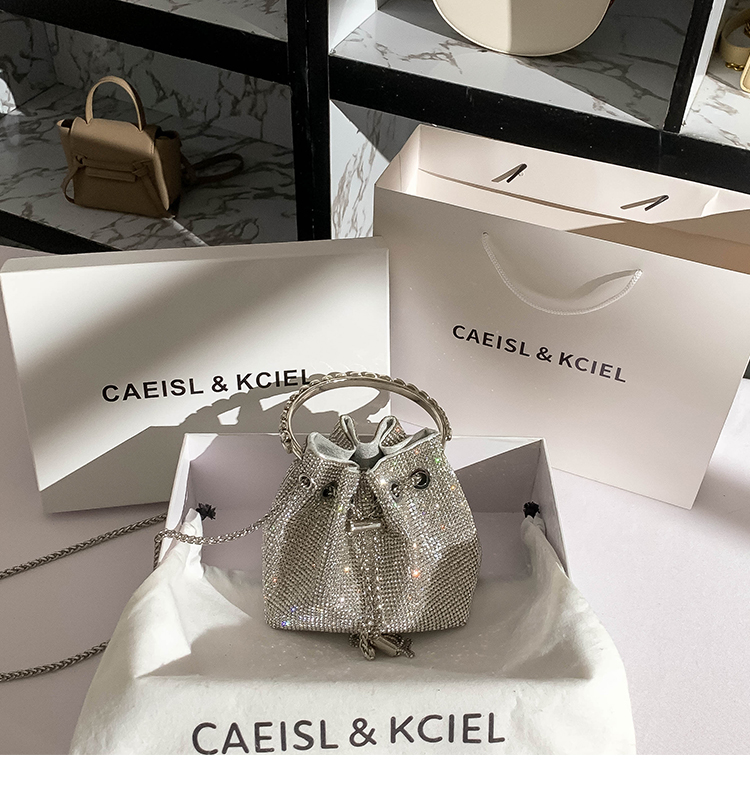 Tas tangan wanita desainer mewah tas Clutch malam berlian imitasi berlian buatan untuk pesta pernikahan dompet selempang berkilau Glitter