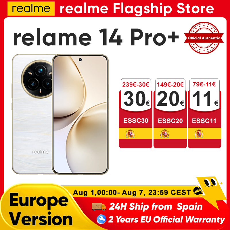 Realme 14 pro plus 5g smartphone versão global android nfc original snapdragon 7s gen 3 6.83 ''120hz display oled 50mp câmera