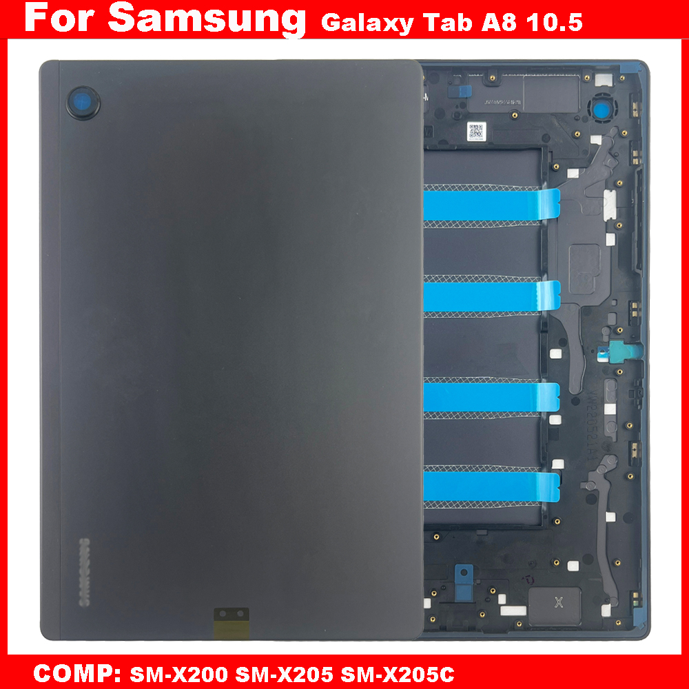Obudowa Tylna pokrywa do Samsung Galaxy Tab A8 10.5 SM-X200 SM-X205 SM-X205C X200 X205 X205C Obudowa Pokrywa baterii Tylna wymiana tylna