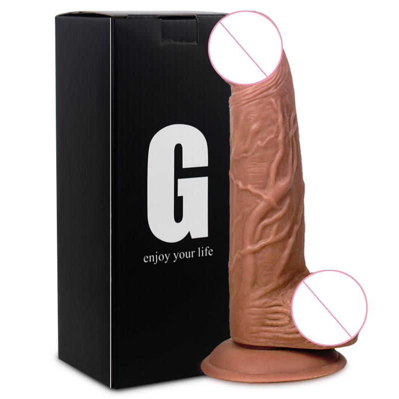 FLXUR Penis Realistischer Dildo für Frauen, weicher, flexibler Saugnapf, weiblicher Masturbator, Vagina, erotisches Sexspielzeug für Erwachsene, Produkt Cock